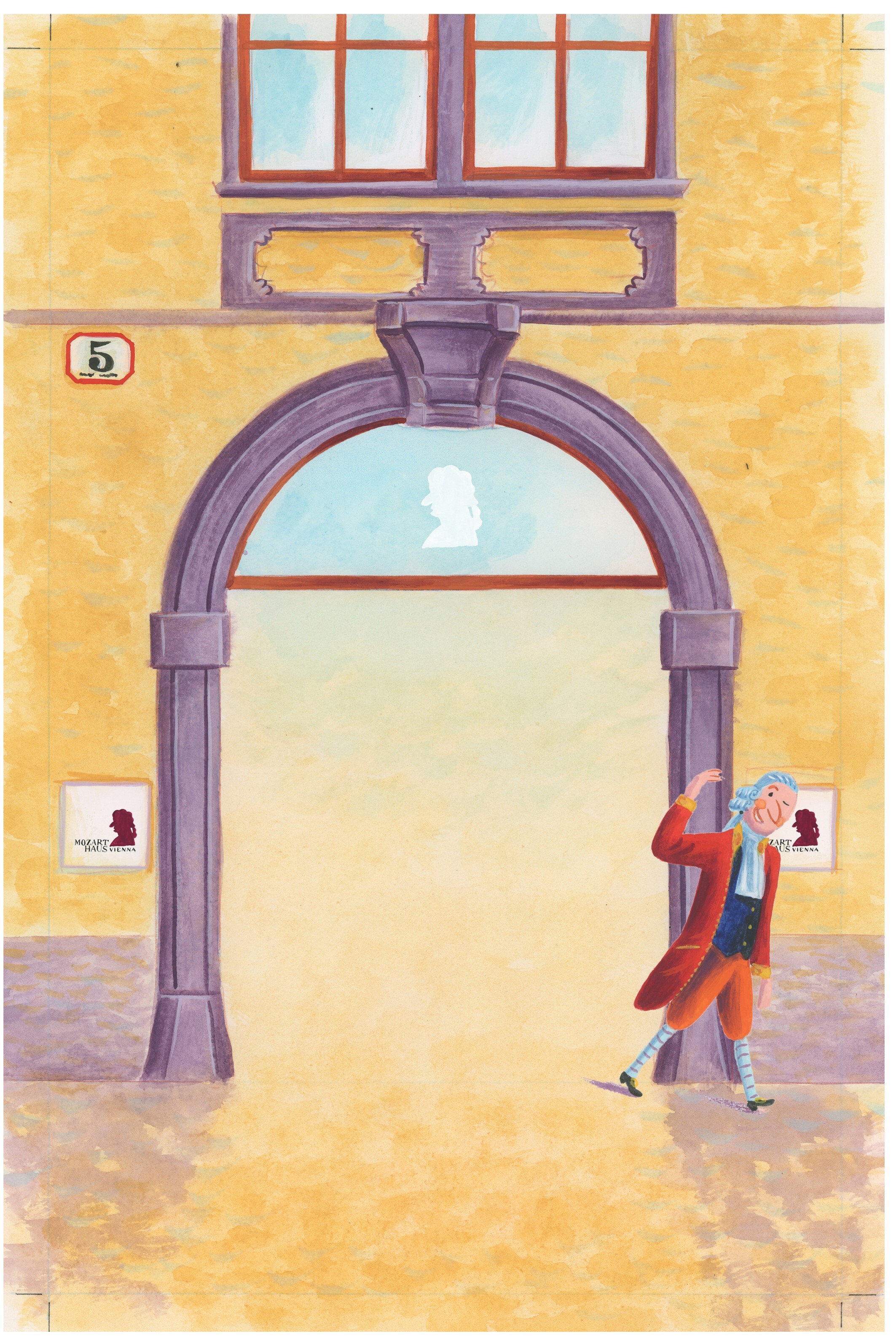 Türbogen Illustration Mozarthaus Eingangsbereich Nutzungsrecht 1